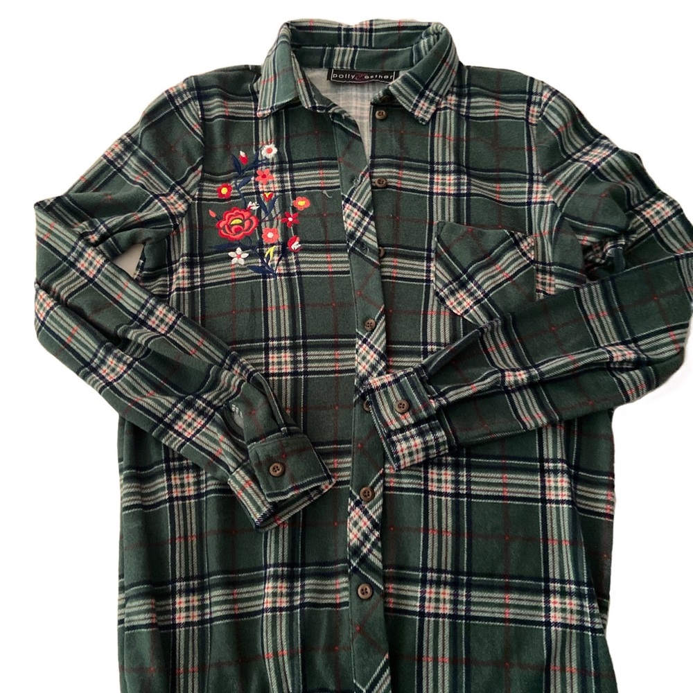 Soft Flannel Embroidered Shirt size L - Picture 3 of 8
